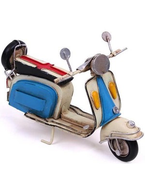 Calperia Dekoratif Metal Scooter Vintage Dekoratif Ev Ofis Hediyelik