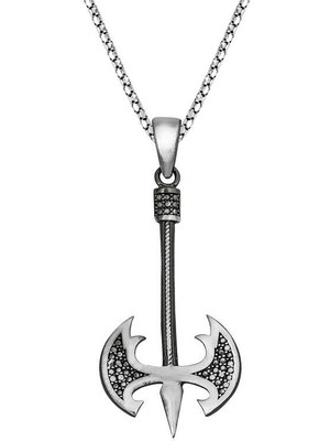 Calperia 925 Ayar Gümüş Balta Erkek Gümüş Kolye