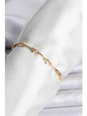 DS LLC Yıldız Model Gold Renk Pirinç Bileklik DSLLC-3245YU5