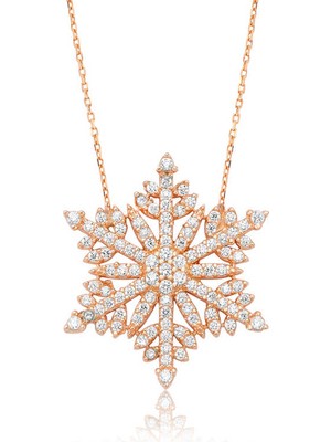 Calperia 925 Ayar Gümüş Kar Tanesi Kadın Gümüş Kolye