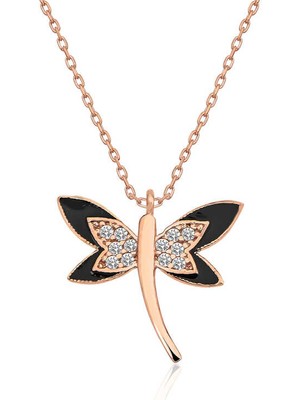 Calperia ​925 Ayar Gümüş Rose Yusufçuk Kadın Gümüş Kolye