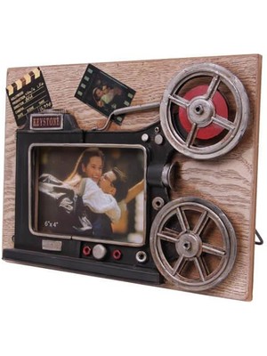 Calperia Dekoratif Metal Çerçeve Sinema Temalı Vintage Ev Ofis Hediyelik