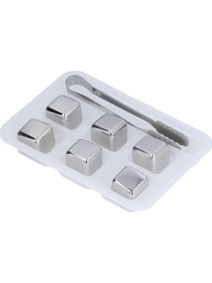 Calperia 6'lı Çelik Metal Kaplama Soğutma Buz Küpü