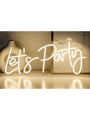 Calperia Let's Party Yazılı Neon LED