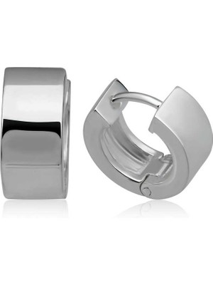 Calperia Gümüş Halka Erkek Küpe