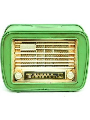 Calperia Dekoratif Metal Radyo Kumbara Vintage Hediyelik