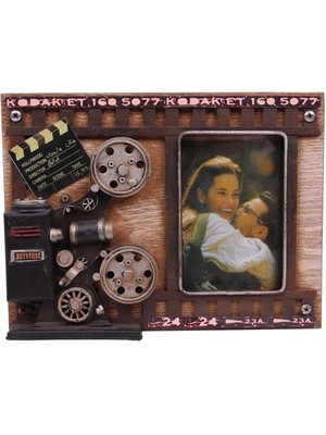 Calperia Metal Çerçeve Sinema Projektörü Dekorlu Dekoratif Hediyelik