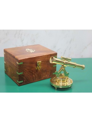 Calperia Ahşap Kutulu Pusulalı Dürbün