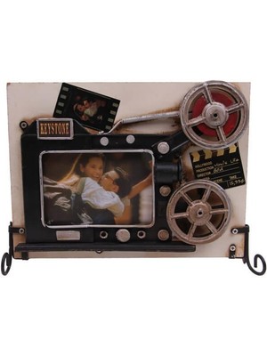 Calperia Dekoratif Metal Çerçeve Sinema Projektörü Dekorlu Hediyelik
