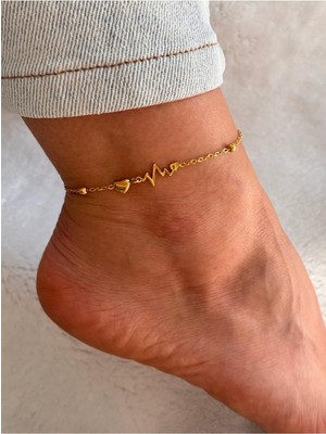 Hercy 316 L Paslanmaz Çelik Kalp Halhal | Kalpli Çelik Halhal