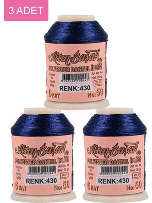 DS LLC 3 Adet Altınbaşak Oya ve Dantel Ipi 20 gr - Royaleks - No: 430 DSLLC34-43TX