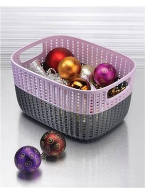 DS LLC Örgü Desen Sepet 3 Lt Çift Renkstok ROYALEKS-G649 DSLLC34-43TX