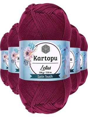 DS LLC 5 Adet Lotus Bikini Büstiyer Bluz Örgü Ipi  K747 Mürdüm DSLLC34-43TX