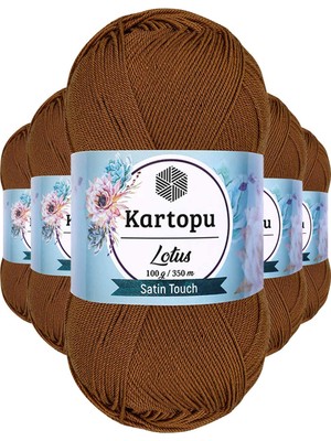 DS LLC 5 Adet Lotus Bikini Büstiyer Bluz Örgü Ipi  K840 Koyu Hardal DSLLC34-43TX