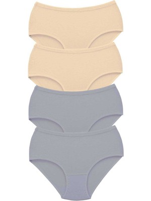 DS LLC 4 Adet Tutku Kadın Yüksek Bel Bato Kalın Lastik Külot S8 DSLLC34-43TX