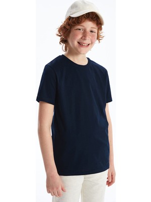 Lc Waikiki Yeni Sezon Bisiklet Yaka Basic Kısa Kollu Erkek Çocuk Tişört