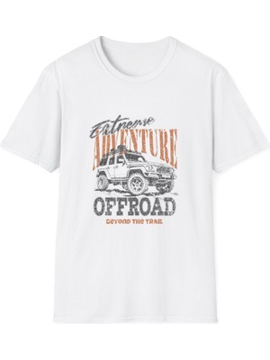 Tişört Kodu Extreme Adventure Offroad Erkek Tişört – 4x4 Suv Baskılı T-Shirt