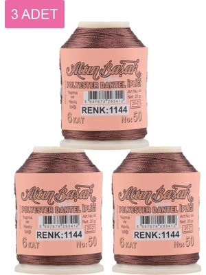 DS LLC 3 Adet Altınbaşak Oya ve Dantel Ipi 20 gr - Royaleks - No: 1144 DSLLC34-43TX