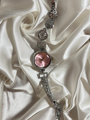 Pembe Taşlı Kadın Kol Saati Hediyelik Saat Sevgiliye Saat