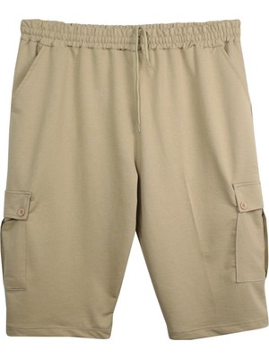 Maruf Shop Erkek Büyük Beden Kargo Cepli Penye Kapri