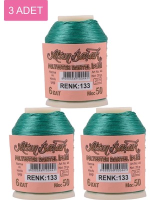 DS LLC 3 Adet Altınbaşak Oya ve Dantel Ipi 20 gr - Royaleks - No: 133 DSLLC34-43TX