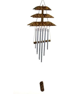 Calperia Bambu Metal Çanlı Rüzgar Çanı