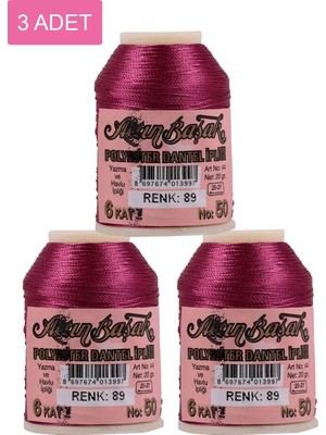 DS LLC 3 Adet Altınbaşak Oya ve Dantel Ipi 20 gr - Royaleks - No: 089 DSLLC34-43TX