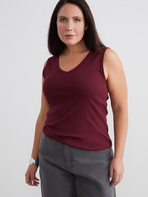 Lc Waikiki Yeni Sezon Büyük Beden V Yaka Kadın Atlet