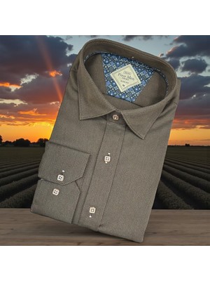 Eren Style Linen Keten Slim Fit 4 Mevsim Giyilebilen Pamuklu Gömlek