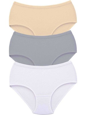 DS LLC 3 Adet Tutku Kadın Yüksek Bel Bato Kalın Lastik Külot S10 DSLLC34-43TX