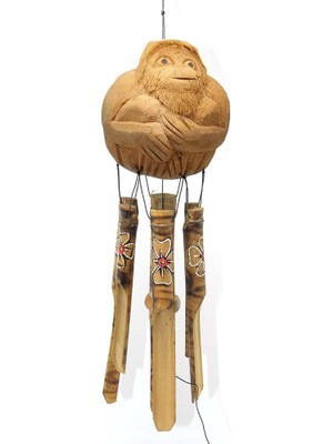 Calperia Maymunlu Bambu Rüzgar Çanı
