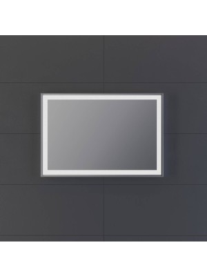 Orka - Style 95*65 cm Parlak Krom Çerçeveli Ledli Ayna - TR3002