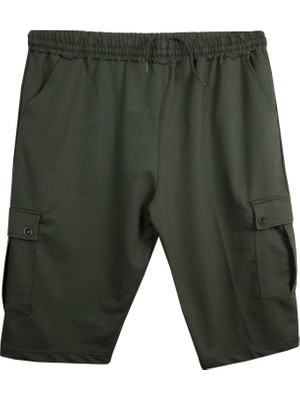 Maruf Shop Erkek Büyük Beden Kargo Cepli Penye Kapri