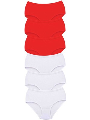 DS LLC 6 Adet Tutku Kadın Yüksek Bel Bato Kalın Lastik Külot S7 DSLLC34-43TX