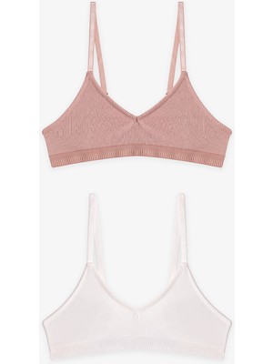 Penti Gül Beyaz Kız Çocuk Flex 2'li Sütyen