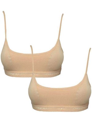 DS LLC Pedli Ip Askılı Ten Rengi Büstiyer 2 Adet DSLLC34-43TX