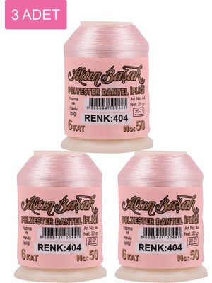 DS LLC 3 Adet Altınbaşak Oya ve Dantel Ipi 20 gr - Royaleks - No: 404 DSLLC34-43TX