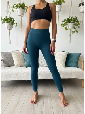 Gymshark Seamless Yüksek Bel Spor Tayt - Yeşil