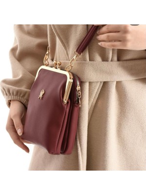 Asel Çanta ,klips Detaylı Bayan Çapraz Çantası