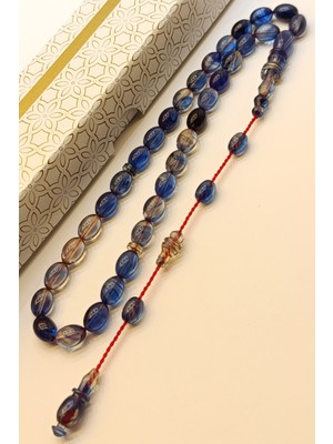 6*9mm Beyzi Kesim Imame Halkalı Orijinal Ateş Kehribar Tesbih