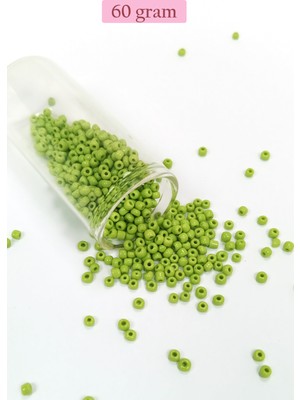 DS LLC Dökme Cam Kum Boncuk (8/0) 3 mm - 60 Gram - Ihlamur Yeşili - BNC205 DSLLC34-43TX