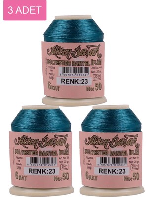 DS LLC 3 Adet Altınbaşak Oya ve Dantel Ipi 20 gr - Royaleks - No: 023 DSLLC34-43TX