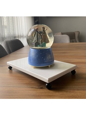 Nexa Doğaltaş Ayaklı Mermer Sunumluk ve Yağdanlık Altlığı – 25X15 cm Dikdörtgen Mermer Tepsi