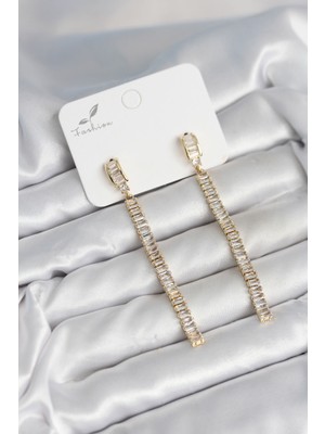 DS LLC Su Yolu Baget Pirinç Kadın Küpe DSLLC-3245YU5