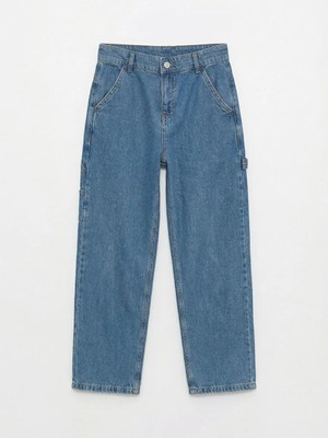 LC Waikiki Lcw Kids Indigo Loose Fit Erkek Çocuk Jean Pantolon