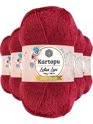 DS LLC 5 Adet Lotus Lux Bikini Büstiyer Bluz Simli Örgü Ipi K141 Fuşya DSLLC34-43TX