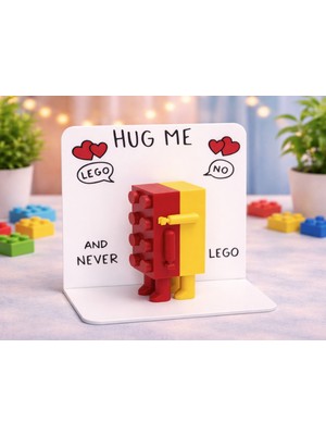 Antilop Hug Me LEGO Dekor Figürü – Eğlenceli Masaüstü Biblo | Sevgililer Günü & Hediye Dekoru 3D Baskı