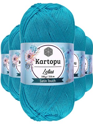 DS LLC 5 Adet Lotus Bikini Büstiyer Bluz Örgü Ipi  K512 Turkuaz DSLLC34-43TX