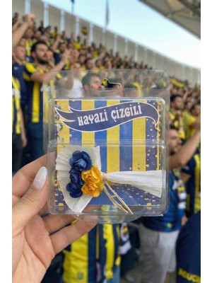 Hayali Çizgili Sarı Lacivert Ruh | Taraftarlara Özel Mini Buket – Şık ve Anlamlı Hediye