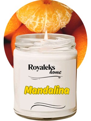 DS LLC Doğal Özel Seri Kokulu Dekoratif Kavanoz Mum 210 cc - Mandalina Esansı - Ryl DSLLC34-43TX